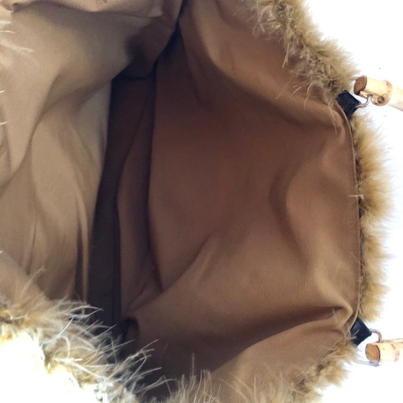 Orchid pattern Bag with Bamboo and Feathers NWOT - Picture 6 of 7